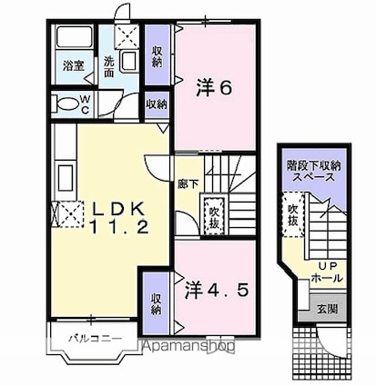 サンパティ２[2LDK/60.19m2]の間取図