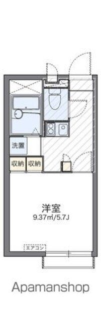 レオパレス御幸[1K/20.28m2]の間取図