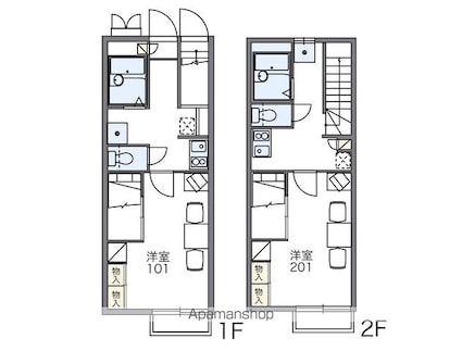 レオパレスディアコート　ＫＩ[1K/26.08m2]の間取図