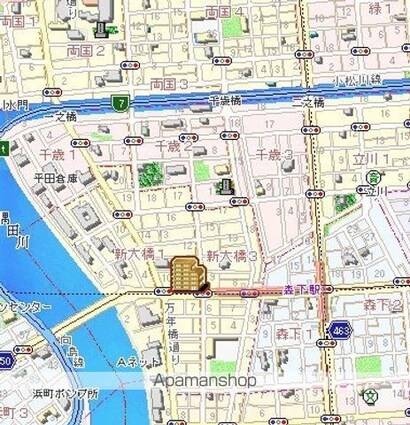 プラウドフラット森下Ⅳ[1DK/25.94m2]の配置図