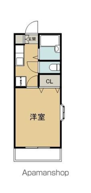 グランテージ加納[1K/21m2]の間取図