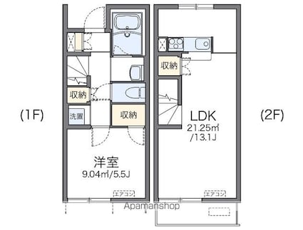 レオネクストパフェールＡ[1LDK/46.13m2]の間取図