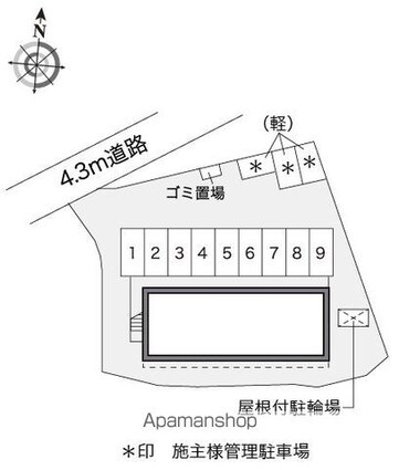 レオパレスピレーネ[1K/23.18m2]の配置図