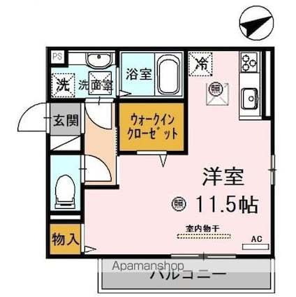 Ｄーｒｏｏｍ出島[1R/32.8m2]の間取図