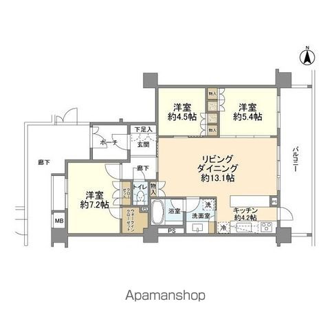 サンクタス鷺沼プライベートヒルの間取り