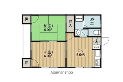 パーラーＳＡＣＨＩ[2DK/44.72m2]の間取図