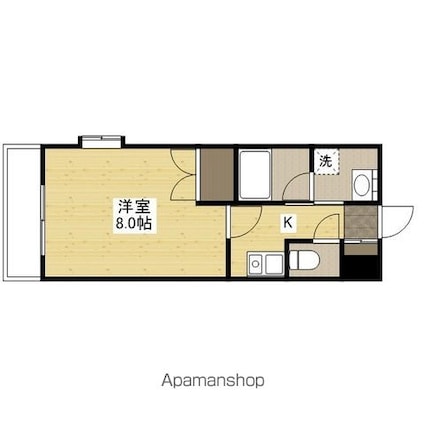 コーボレーション草津[1K/24.19m2]の間取図