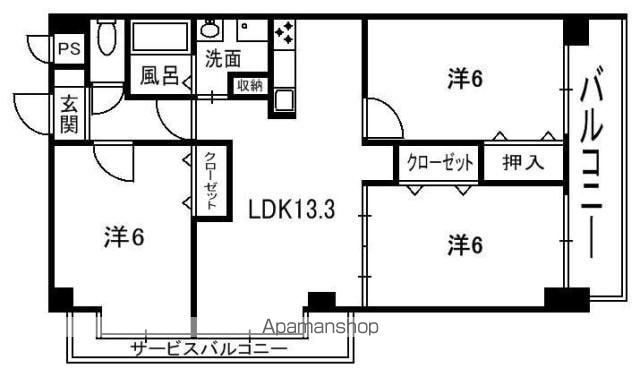 アデストビルLIFE SPACEの間取り写真