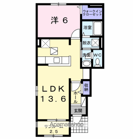 神栖市木崎のアパートの間取り