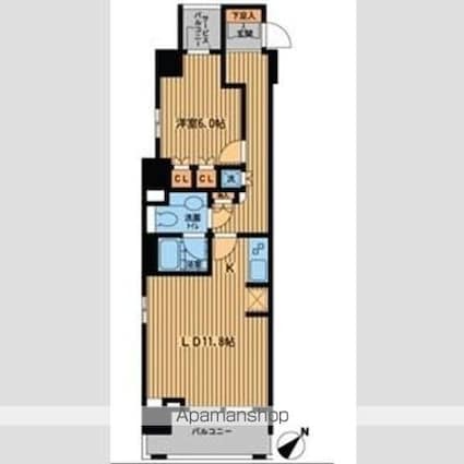 プライムアーバン日本橋横山町[1LDK/50.03m2]の間取図