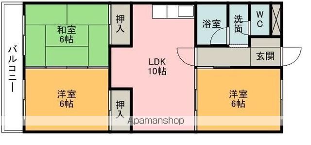第二越智マンションの間取り写真