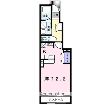 ホープ　プレイス[1K/36.28m2]の間取図
