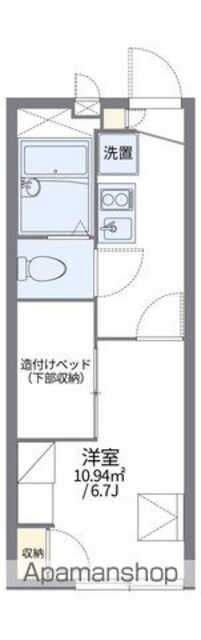 レオパレス豊Ⅲ[1K/19.87m2]の間取図