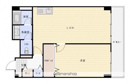 ＷＡＫＯ　Ｉｌｅ　ＢＬａｎｃｈｅ[1LDK/54.54m2]の間取図