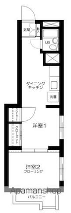 東京都文京区小日向４丁目[1LDK/30m2]の間取図
