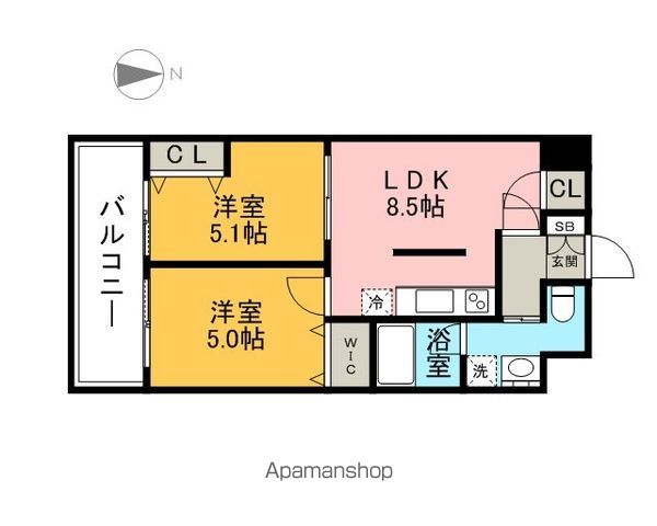 【コンダクト福岡東の間取り】