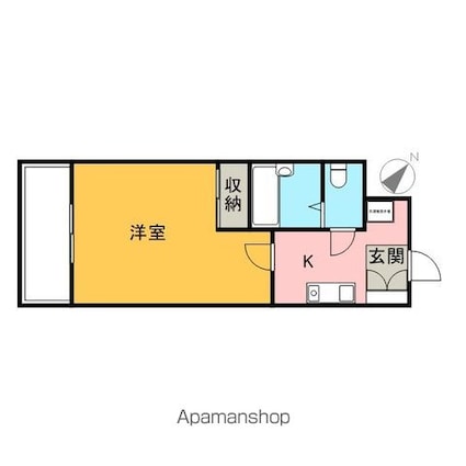 スカイコート日本橋第２[1K/20.23m2]の間取図