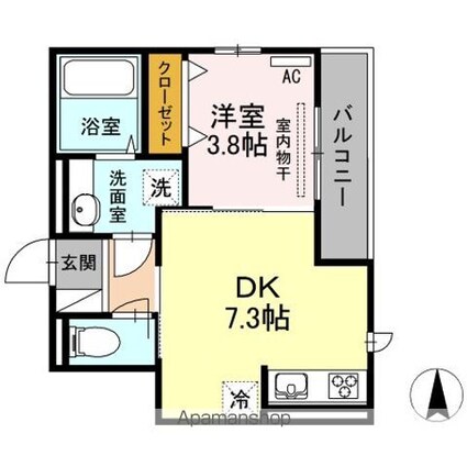 Ａｏｉパレス[1DK/30.33m2]の間取図