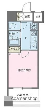 ドゥーエ新川[1K/22.72m2]の間取図