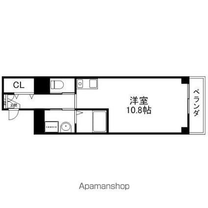 滋賀県長浜市元浜町[1R/31.36m2]の間取図