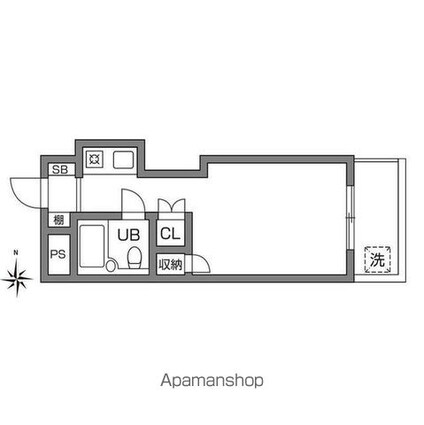 ハイムピア１２[1R/16.05m2]の間取図