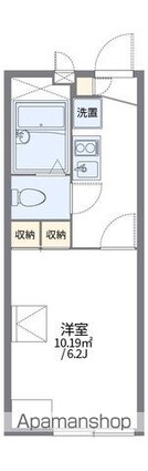 レオパレスプレミール八木[1K/19.87m2]の間取図