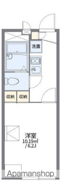 レオパレスプレミール八木[1K/19.87m2]の間取図