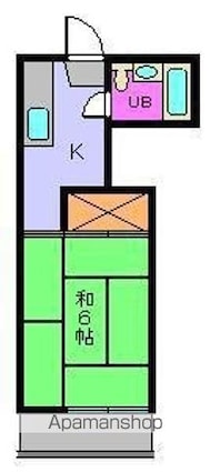 コーポ木馬館[1K/19.44m2]の間取図