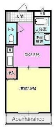 ステーションエイト[1DK/31.59m2]の間取図
