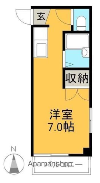 高知県高知市薊野西町２丁目[1R/18.08m2]の間取図