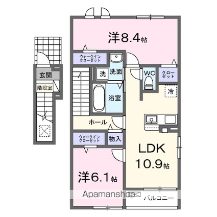 インマイライフ[2LDK/61.14m2]の間取図