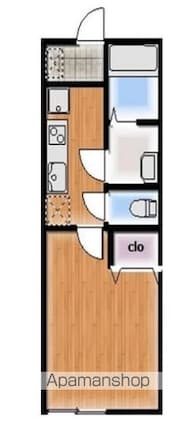 東京都日野市南平１丁目[1K/20.06m2]の間取図