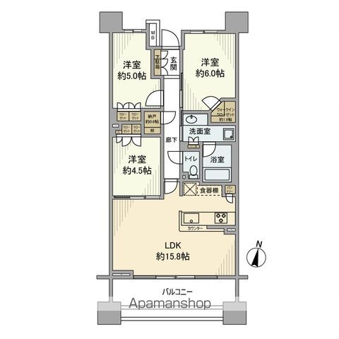 【パークホームズ横濱山下町の間取り】