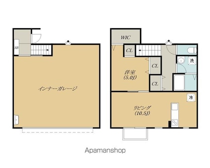 ビバン・メゾン[1LDK/84.34m2]の間取図