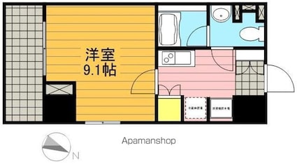 パークアクシス押上[1K/29m2]の間取図