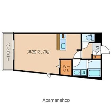 レジデンスサルバトーレ[1R/35.9m2]の間取図