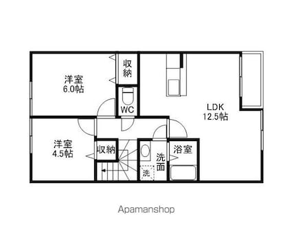 ブセナテラス２番館[2LDK/56.72m2]の間取図