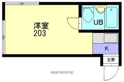 コーポ野方[1R/11.5m2]の間取図