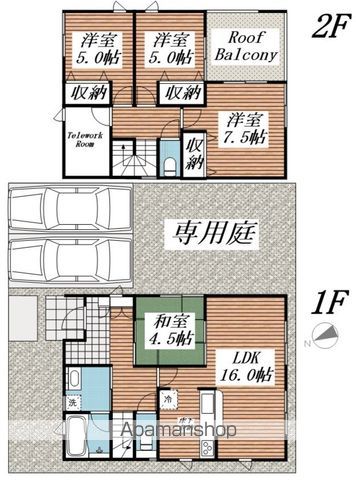 【クレイドルガーデン水戸市元吉田町第２２　６号棟の間取り】