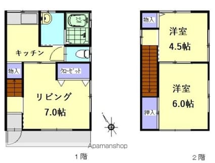 ハウスなかもとＢ[3K/96m2]の間取図