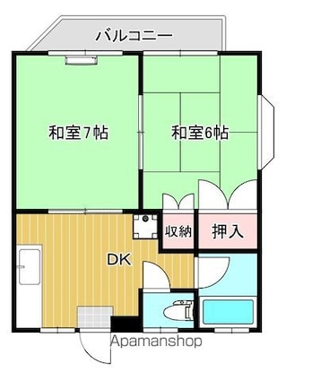 翼[2DK/33.93m2]の間取図