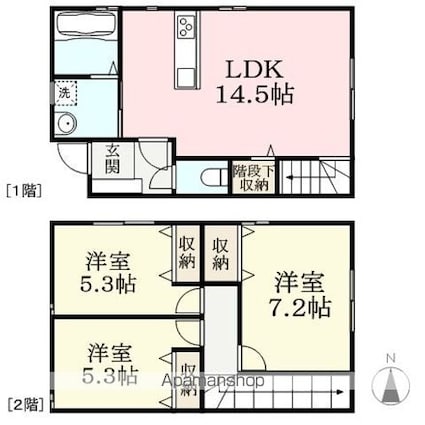 ＬＵＮＥＴＴＡ　Ａ[3LDK/78.5m2]の間取図