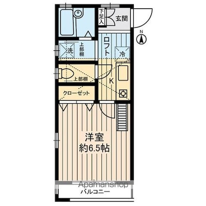 東京都江東区北砂５丁目[1K/23.19m2]の間取図