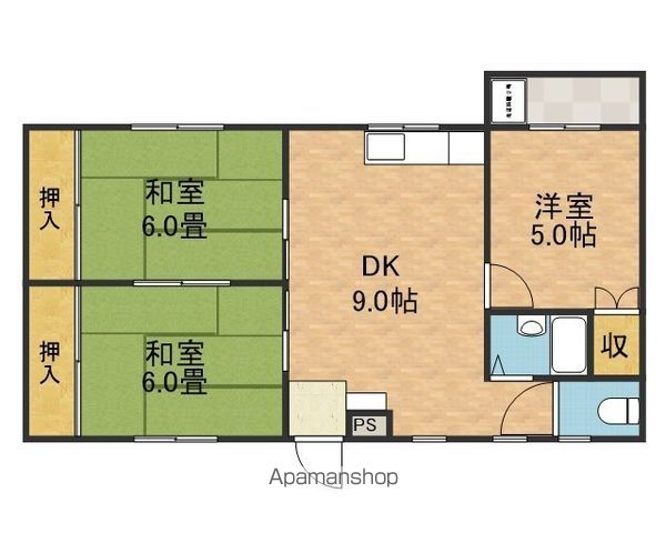 西町ロイヤルマンションの間取り写真