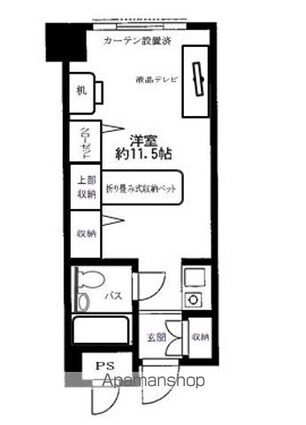 メゾン大塚[1R/25.32m2]の間取図