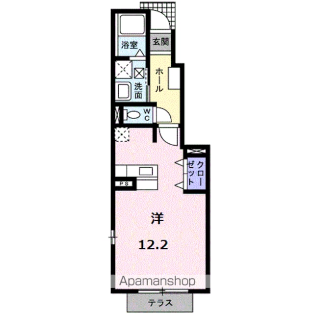 サンリット・ガーデンⅠ[1K/32.9m2]の間取図