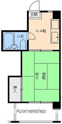 門田ビル[1K/18.5m2]の間取図