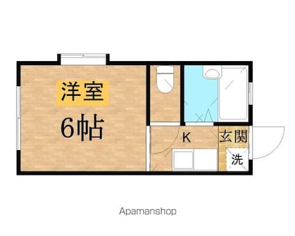 美里ハウス高幡[1R/17.4m2]の間取図