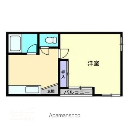 花ノ宮アパート[1DK/26m2]の間取図