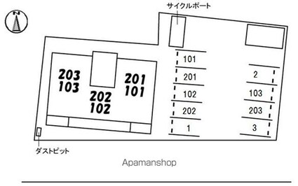 岡山県倉敷市大内[1LDK/41.17m2]の配置図